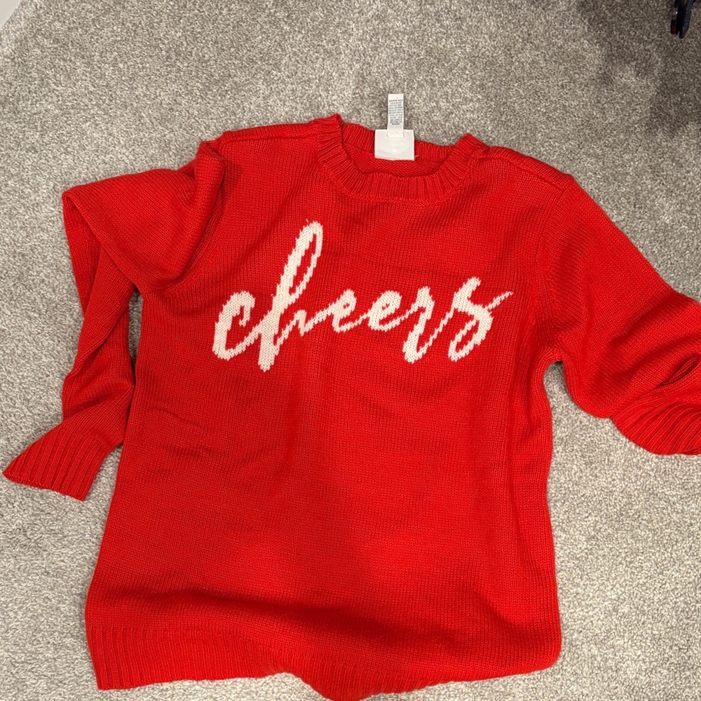 St. John's Bay Red 'Cheers' Sweater